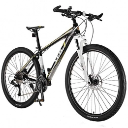 BQSWYD Bicicleta Bicicleta de Montaña para Adultos de 27, 5 Pulgadas Bicicleta de Montaña para Todo Terreno de 30 Velocidades con Horquilla de Suspensión Bicicleta de Montaña, Bicicletas de Aleación de Aluminio, Blanco