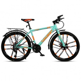 RSJK Bicicleta Bicicleta de montaña para Exteriores Bicicleta Universal Todoterreno para, Sistema de 24 Cambios Ruedas de 26 Pulgadas Horquilla Delantera Amortiguador 5 Colores 20 Estilos Opcionales