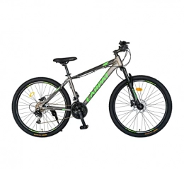 CARPAT Bicicleta Bicicleta de montaña para hombre, 27, 5 pulgadas, Shimano Tourney TY-21, 21 velocidades, marco de aluminio, frenos de disco hidráulicos (gris y negro)