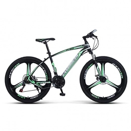 FBDGNG Bicicleta Bicicleta de montaña para hombre, marco y ruedas de acero al carbono, freno de disco oculto, horquilla de suspensión bloqueable con cojín cómodo (tamaño: 27 velocidades, color: verde)