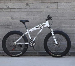 ZHTY Bicicletas de montaña Bicicleta de nieve, bicicleta de montaña con ruedas grandes de 26 " / 24", freno de doble disco de 7 velocidades, horquilla delantera resistente a los golpes, bicicleta de playa todoterreno para exter