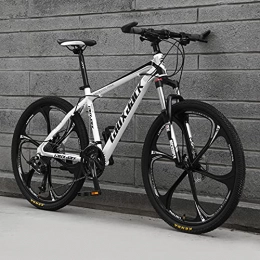 AEF Bicicleta Bicicleta Montaña 26" Hombre, 21-30-Velocidad All-Terrain Bike Mountain Bike De Acero De Alto Carbono con Tenedor De Suspensión, Frenos De Disco, D, 21 Speed
