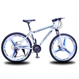 T-Day Bicicleta Bicicleta Montaña Bicicleta De Montaña Para Adultos Para Mujer Para Mujer Ruedas De 26 Pulgadas 21 / 24 / 27 - Cambio De Velocidad Marco De Acero Al Carbono Con Freno De Disco Du(Size:24 speed, Color:Azul)