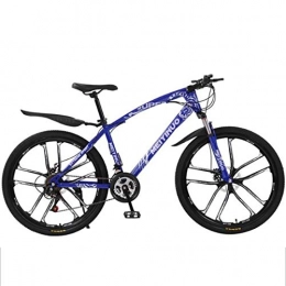 WGYDREAM Bicicleta Bicicleta Montaña MTB MTB / Bicicletas, 26" Barranco de bicicletas, doble disco de freno delantero de suspensión, chasis de acero al carbono Bicicleta de Montaña ( Color : Blue , Size : 27 Speed )