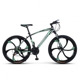 T-Day Bicicleta Bicicleta Montaña Ruedas De 26 Pulgadas 21 / 24 / 27 Velocidad Para Hombre Bicicleta De Acero Altamente Carbono Con Suspensión Delantera Para Hombres Mujer Adulto Y Adolescentes(Size:24 Speed, Color:Verde)