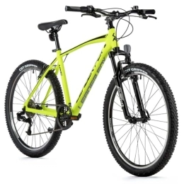 Leaderfox Bicicleta Bicicleta muscular para bicicleta de montaña 26 Leader Fox MXC 2023 para hombre, color amarillo neón 8 V, marco de 20 pulgadas, talla adulto de 180 a 188 cm)