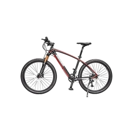 LANAZU Bicicleta Bicicleta para adultos, bicicleta de montaña de velocidad variable de fibra de carbono, absorción de impactos neumática para carreras todoterreno, adecuada para adultos, estudiantes (Red 27_29)