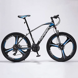 LZHi1 Bicicleta Bicicletas de Montaña 26 Pulgadas Mountain Trail Bike Para Hombres Y Mujeres, 27 Velocidades Doble Disco Freno Para Adultos Bicicletas De Montaña, Marco De Aleación De Aluminio Sus(Color:Azul negro)