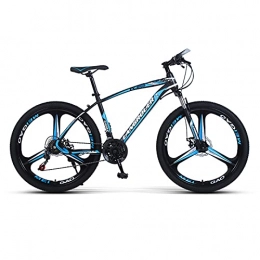 LZHi1 Bicicleta Bicicletas de Montaña Bicicleta De Montaña De 26 Pulgadas, Bicicletas De Montaña De 27 Velocidades Con Horquilla De Suspensión De Bloqueo, Bicicleta Todo Terreno Con Doble Freno De Di(Color:Azul negro)