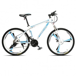 LZHi1 Bicicleta Bicicletas de Montaña Bicicleta De Montaña De 26 Pulgadas Para Adultos, Bicicleta De Carretera Offroad Con Suspensión De Horquilla De 30 Velocidades, Bicicleta De Ciudad Con Doble Fre(Color:blanco azul)