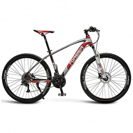 LZHi1 Bicicleta Bicicletas de Montaña Bicicletas de montaña para adultos de 26 pulgadas para mujeres y hombres, bicicletas de montaña con freno de disco doble de 30 velocidades, bicicletas de carret(Color:rojo)