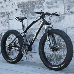 FAXIOAWA Bicicletas de montaña Bicicletas de montaña con ruedas gruesas de 20 / 24 / 26 * 4, 0 pulgadas, bicicleta de montaña con neumáticos gruesos para adultos, bicicleta de 7 / 21 / 24 / 27 / 30 velocidades, cuadro de acero con alto conten