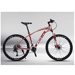 SHANJ Bicicleta Bicicletas de Montaña de 24-30 Velocidades para Hombres y Mujeres, Bicicletas MTB de Acero al Carbono para Adultos de 24-26 pulgadas, Bicicletas de Carretera con Suspensión total, Frenos de Disco