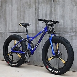 FAXIOAWA Bicicleta Bicicletas de montaña de 26 pulgadas, bicicleta de montaña con neumáticos gruesos para adultos, bicicleta de 27 velocidades, marco de acero con alto contenido de carbono, freno de disco doble de sus