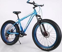 Bicicletas de montaña de 26 pulgadas, bicicleta de montaña para hombre con marco de aluminio, bicicleta de montaña para adultos, freno de disco doble (azul)