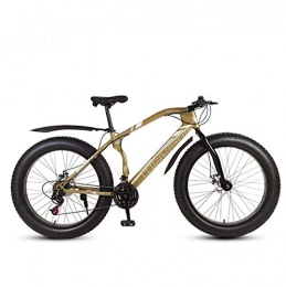GASLIKE Bicicleta Bicicletas de montaña de bicicleta de 26 pulgadas para adultos, bicicleta de montaña Fat Tire Mountain, bicicleta de MTB rgida de freno de disco doble, marco de acero de alto carbono, D, 24 speed