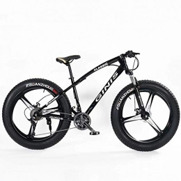 ZHTY Bicicleta Bicicletas de montaña para adolescentes, bicicleta de neumático grueso de 21 velocidades y 24 pulgadas, marco de acero de alto carbono Bicicleta de montaña rígida con freno de disco doble Bicicletas