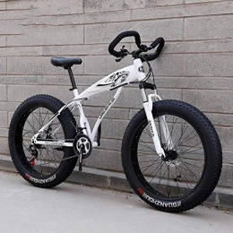 AUTOKS Bicicleta Bicicletas de montaña para adultos, bicicleta de montaña de doble suspensión con neumáticos Fat Frame, cuadro de acero de alto carbono, bicicleta de montaña todo terreno, 26 'rojo, 27 velocidades