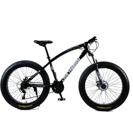  Bicicletas de montaña Bicycles for Adults Mountain Bike Fat Tire Bikes Shock Absorbers Bicycle Snow Bike (Color : Black)