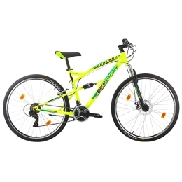 BIKE SPORT LIVE ACTIVE Bicicletas de montaña Bikesport PARALLAX 29 Pulgadas Bicicleta de Montaña Doble Suspensión Hombre, Shimano 21 Velocidades (Neón Verde)