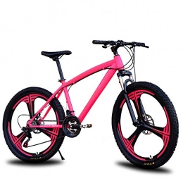 BZZBZZ Bicicleta BZZBZZ Bicicleta de montaña de 34 Pulgadas Freno de Disco Doble de 27 velocidades Amortiguador de Alta Elasticidad Bicicleta de una Rueda Adecuado para Altura 160-185 cm (Rosa / Negro)