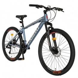 CARPAT SPORT Bicicleta Carpat Sport Bicicleta de montaña de 26 pulgadas de aluminio, cambio Shimano de 21 velocidades, freno de disco, para adultos, color azul