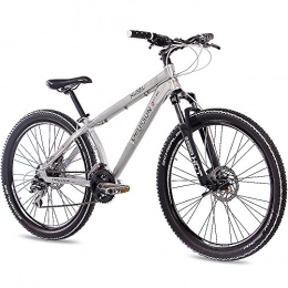 CHRISSON Bicicleta CHRISSON Bicicleta de montaña de 26 pulgadas, de aluminio, unisex, con 24 g Shimano, 2 ruedas DISK, mate