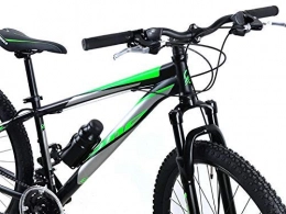 CSM Bicicletas de montaña CSM Bicicleta MTB Mountain Bike 27, 5″ SMP Diablo con Frenos Un Disco e Shifter Shimano 21 Velocidad / Verde Negro - Verde Negro, L (48)