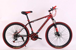 DASLING Bicicletas de montaña DASLING Bicicleta De Montaa De 26 Pulgadas, Transmisin De 7 Velocidades@Negro Rojo_26"X 17