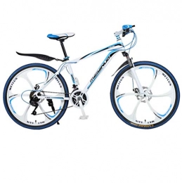 DGAGD Bicicleta DGAGD 26 Pulgadas Bicicleta de montaña Bicicleta Macho y Hembra Velocidad Variable Ciudad aleación de Aluminio Rueda de Seis cortadores-Blanco Azul_27 velocidades