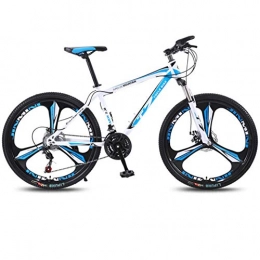 DGAGD Bicicleta DGAGD Bicicleta de 26 Pulgadas Bicicleta de montaña Bicicleta de Velocidad Variable para Adultos Tri-Cutter-Blanco Azul_21 velocidades