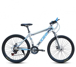 DGAGD Bicicleta DGAGD Bicicleta de montaña con Marco Ancho de 26 Pulgadas, neumático Ancho, Velocidad Variable, Freno de Disco para Adultos, Rueda, Bicicleta-Azul Plateado_21 velocidades