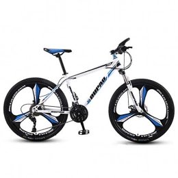 DGAGD Bicicleta DGAGD Bicicleta de montaña de 24 Pulgadas, aleación de Aluminio, Cross-Country, Ligera, de Velocidad Variable, para jóvenes, Bicicleta de Tres Ruedas para Hombres y Mujeres-Blanco Azul_30 velocidades