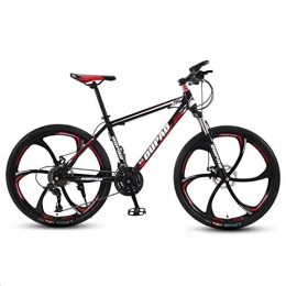 DGAGD Bicicleta DGAGD Bicicleta de montaña de 24 Pulgadas, aleación de Aluminio, Cross-Country, Ligera, Velocidad Variable, Bicicleta de Seis Ruedas para jóvenes para Hombres y Mujeres-Rojo Negro_24 velocidades