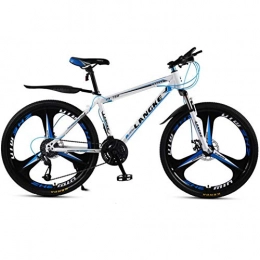 DGAGD Bicicleta DGAGD Bicicleta de montaña de 24 Pulgadas, Bicicleta de Tres Ruedas Masculina y Femenina de Velocidad Variable-Blanco Azul_24 velocidades