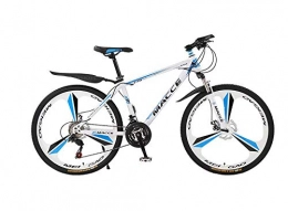 DGAGD Bicicletas de montaña DGAGD Bicicleta de montaña de 24 Pulgadas, Bicicleta de Tres Ruedas para Adultos, de Velocidad Variable, para Hombres y Mujeres-Blanco Azul_24 velocidades