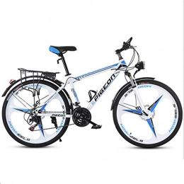 DGAGD Bicicleta DGAGD Bicicleta de montaña de 24 Pulgadas, Bicicletas para Hombres y Mujeres, Velocidad Variable, Bicicleta Ligera para Ciudad, Rueda integrada-Blanco Azul_24 velocidades