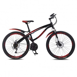 DGAGD Bicicleta DGAGD Bicicleta de montaña de 24 Pulgadas de Velocidad Variable, Bicicleta portátil para Adultos con 40 Ruedas de Corte-Rojo Negro_27 velocidades