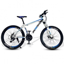 DGAGD Bicicletas de montaña DGAGD Bicicleta de montaña de 24 Pulgadas, Hombres y Mujeres Adultos, Bicicleta de Movilidad de Velocidad Variable, 40 Ruedas de Corte-Blanco Azul_24 velocidades