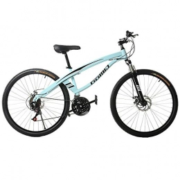 DGAGD Bicicleta DGAGD Bicicleta de montaña de 24 Pulgadas, luz de Velocidad Variable, para Adultos, 21 velocidades, radios, Rueda, Azul