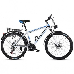 DGAGD Bicicleta DGAGD Bicicleta de montaña de 24 Pulgadas para Adultos, Hombres y Mujeres, Velocidad de la Bicicleta, Bicicleta Ligera, Rueda de radios-Blanco Azul_27 velocidades