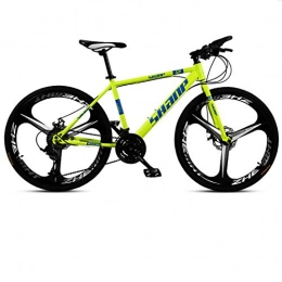 DGAGD Bicicleta DGAGD Bicicleta de montaña de 24 Pulgadas para Hombre y Mujer, Bicicleta de Velocidad Variable Ultraligera para Adultos-Amarillo Fluorescente_30 velocidades