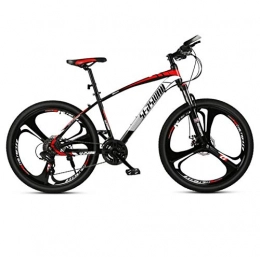 DGAGD Bicicleta DGAGD Bicicleta de montaña de 24 Pulgadas para Hombre y Mujer, Bicicleta superligera para Adultos, Rueda de Tres Cuchillas n. ° 2-Rojo Negro_30 velocidades