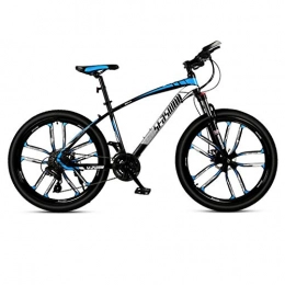 DGAGD Bicicleta DGAGD Bicicleta de montaña de 24 Pulgadas para Hombre y Mujer, Ultraligera para Adultos, Bicicleta Ligera, Rueda de Diez Cuchillos-Azul Negro_30 velocidades