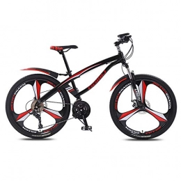 DGAGD Bicicleta DGAGD Bicicleta de montaña de 24 Pulgadas, Velocidad Variable, Bicicleta Adulta Ligera de Tres Ruedas-Rojo Negro_30 velocidades