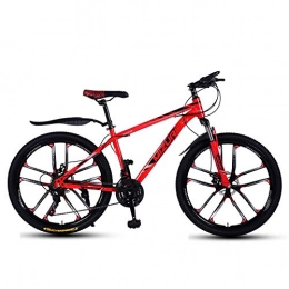 DGAGD Bicicleta DGAGD Bicicleta de montaña de 24 Pulgadas, Velocidad Variable, Bicicleta Ligera, Rueda de Diez Cuchillos-Rojo_27 velocidades
