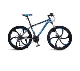 DGAGD Bicicleta DGAGD Bicicleta de montaña de 24 Pulgadas, Velocidad Variable Todoterreno Que compite con Bicicleta Ligera Seis Ruedas de Corte-Azul Negro_24 velocidades
