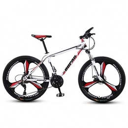 DGAGD Bicicleta DGAGD Bicicleta de montaña de 26 Pulgadas, aleación de Aluminio, a Campo traviesa, Ligera, Velocidad Variable, Bicicleta de Tres Ruedas para jóvenes-Blanco Rojo_21 velocidades