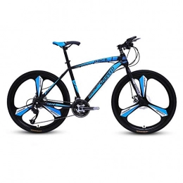 DGAGD Bicicleta DGAGD Bicicleta de montaña de 26 Pulgadas Bicicleta de Carretera Ligera para Adultos Bicicleta de Velocidad Variable Tri-Cutter-Azul Negro_27 velocidades