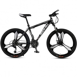 DGAGD Bicicleta DGAGD Bicicleta de montaña de 26 Pulgadas Bicicleta de Velocidad Variable para Adultos Doble Freno de Disco Bicicleta de Acero de Alto Carbono Tri-Cutter-Negro_24 velocidades
